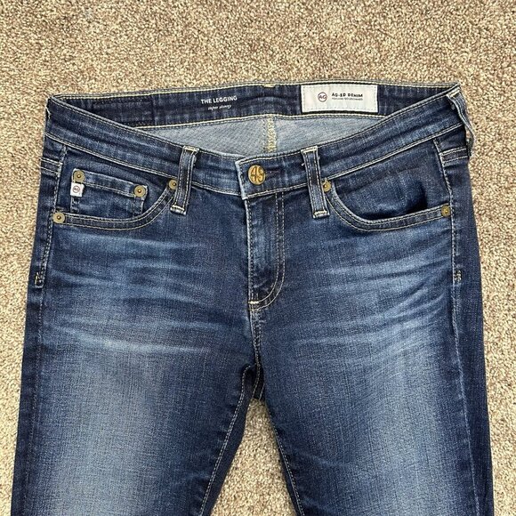 AG Womens The Legging Super Skinny Jeans Size 26 R Blue Low Rise Made in USA EUC - Picture 5 of 15